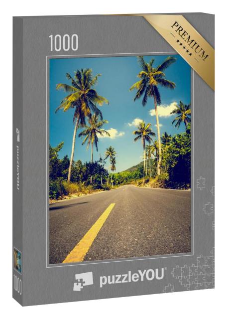 Puzzle 1000 Teile „Mit Palmen gesäumte Straße“