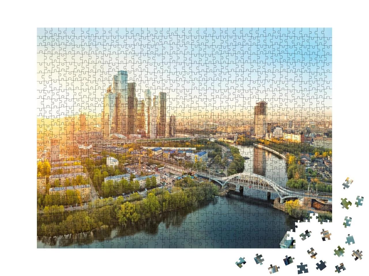Puzzle 1000 Teile „Sonnenaufgang über Moskau“
