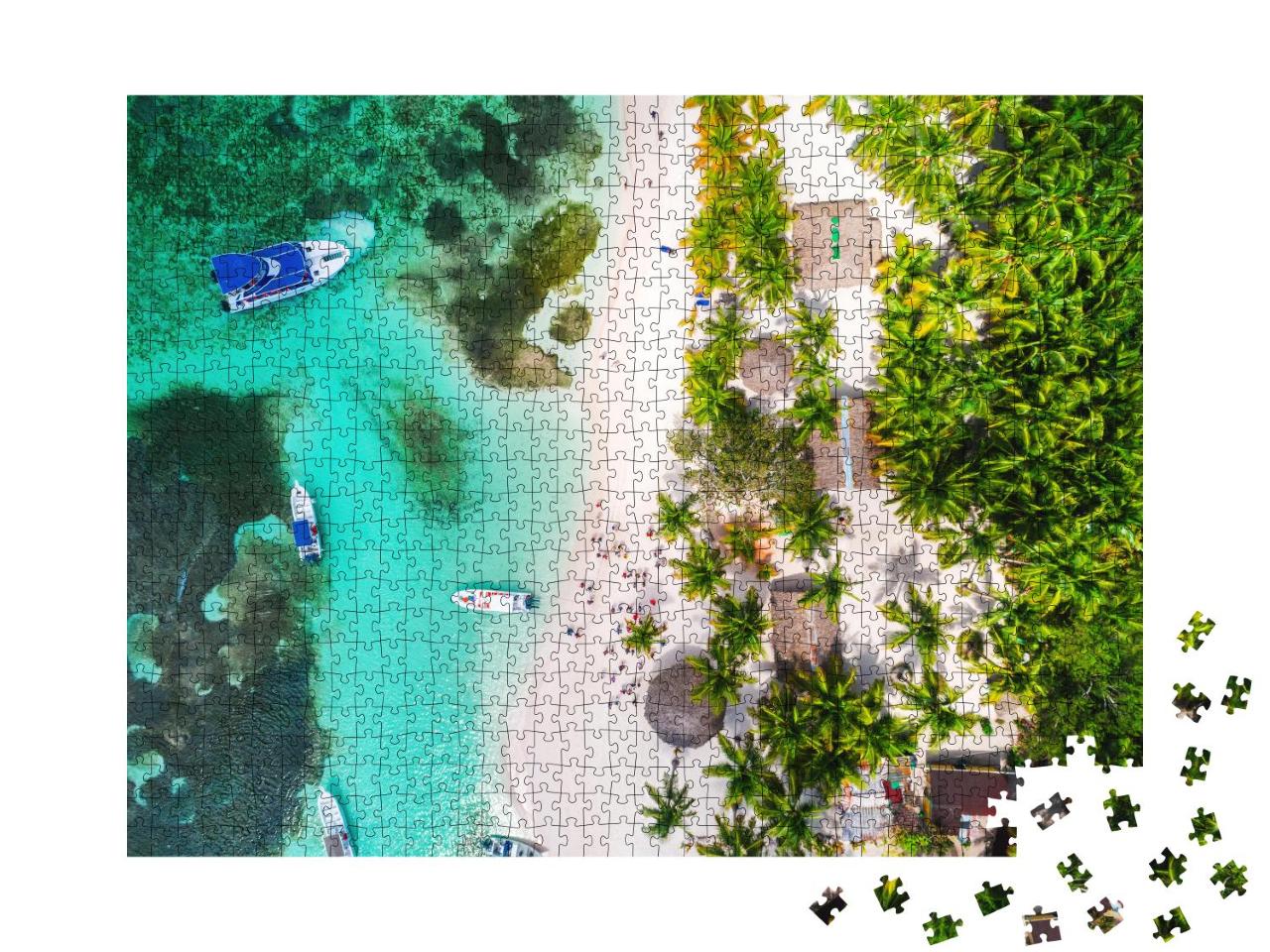Puzzle 1000 Teile „Tropisches Paradies, Insel Saona, Dominikanische Republik“