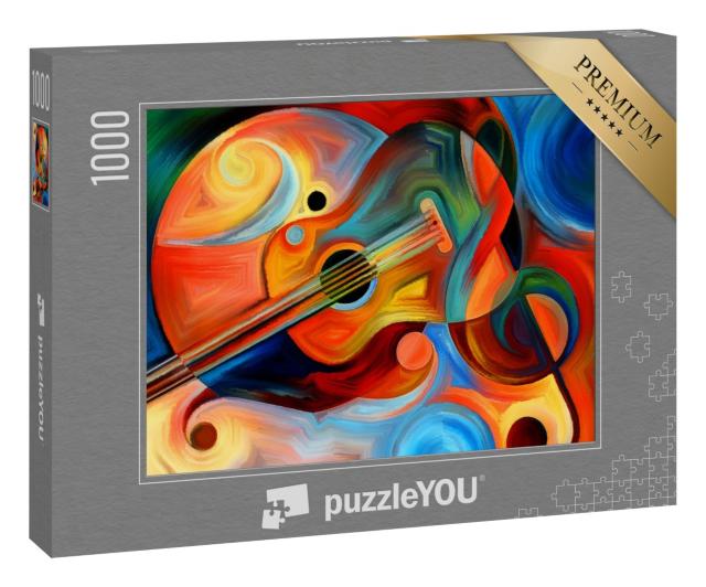 Puzzle 1000 Teile „Abstrakte Malerei: Musik und Rhythmus“