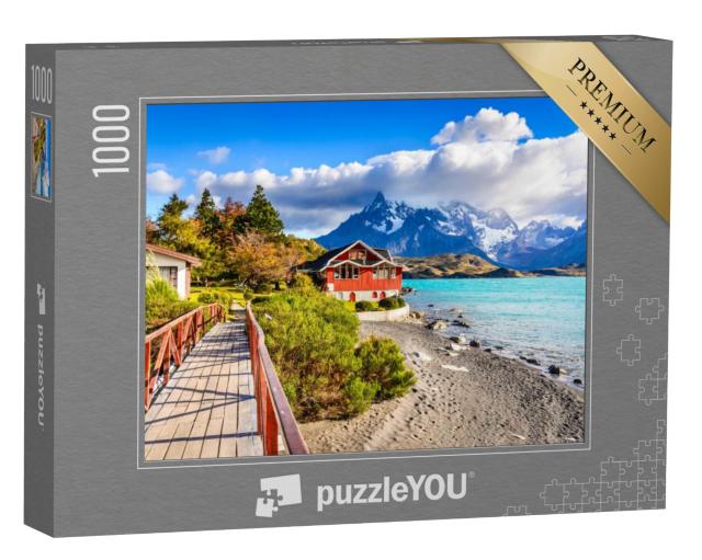 Puzzel 1000 stukjes „Patagonië, Chili - Torres del Paine en Lago Pehoe in Patagonië, Chili“