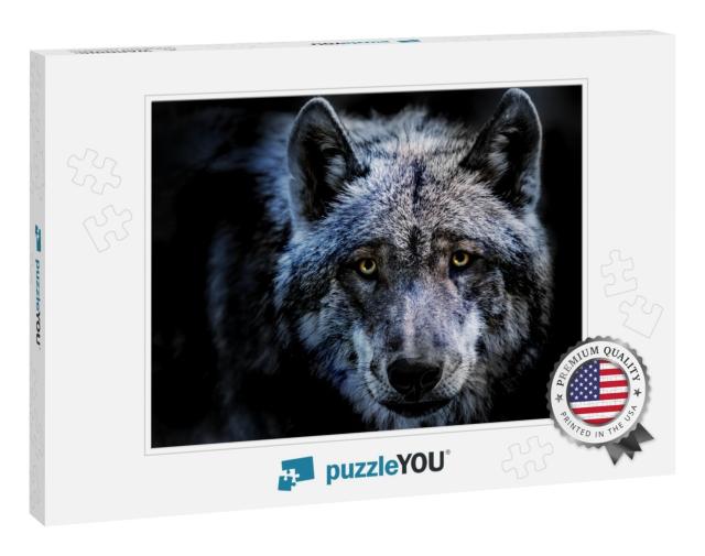 A Portrait of a Dangerous Wolf... Jigsaw Puzzle
