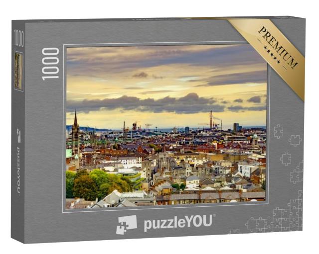 Puzzel 1000 stukjes „Panorama van Dublin, hoofdstad van Ierland“