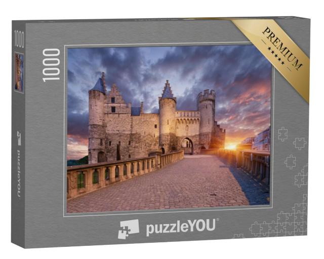 Puzzel 1000 stukjes „Monumentaal kasteel in Antwerpen, België“