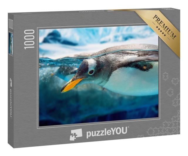 Puzzle 1000 Teile „Schwimmender Pinguin“