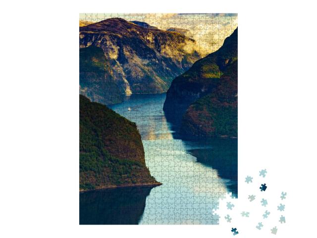 Puzzle 1000 Teile „Aurlandsfjord in Norwegen“