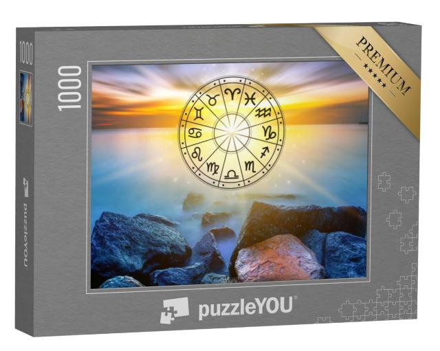 Puzzel 1000 stukjes „Dierenriemtekens binnen de horoscoopcirkel“