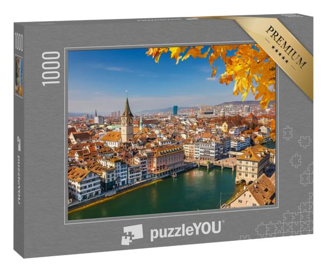 Puzzle 1000 Teile „Zürich am Limmat, Schweiz“