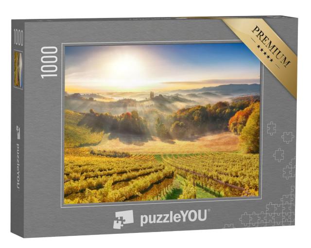 Puzzel 1000 stukjes „Dromerig wijngaardlandschap in Zuid-Stiermarken“