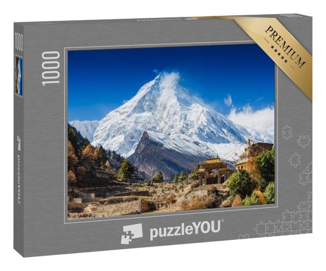 Puzzle 1000 Teile „Mount Manaslu im Himalaya, Nepal“