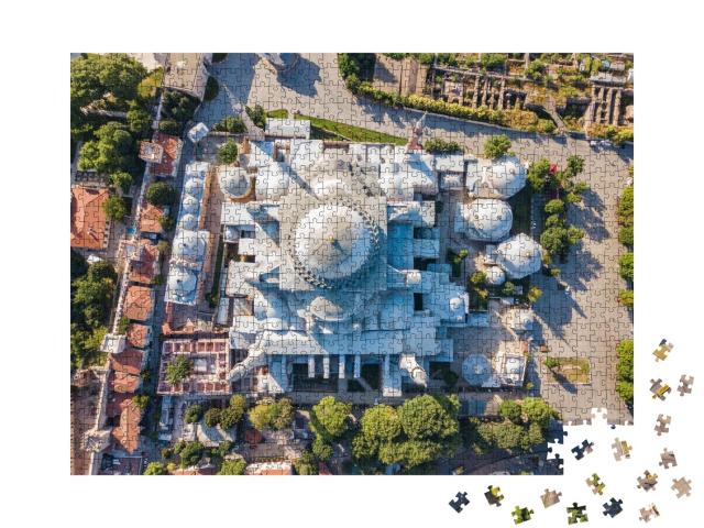 Puzzle 1000 Teile „Hagia Sophia Museum aus der Vogelperspektive, Istanbul, Türkei“