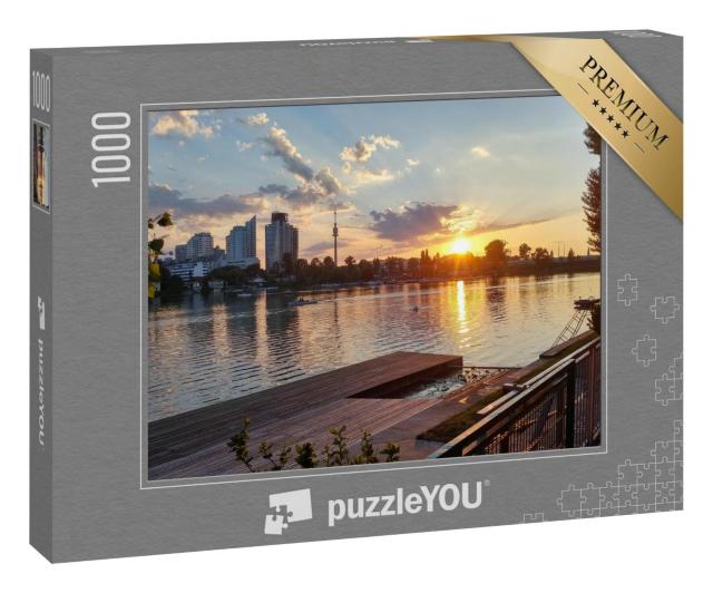 Puzzle 1000 Teile „Wien: alte Donau bei Sonnenuntergang“