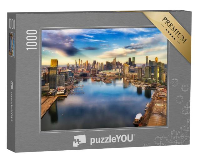 Puzzel 1000 stukjes „Yarra River: de Docklands-voorstad van Melbourne, Australië“