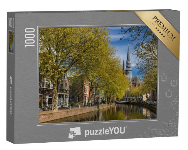 Puzzel 1000 stukjes „Stadsgezicht van Gouda in Nederland“