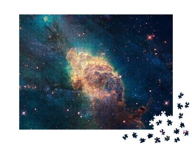 Puzzle 1000 Teile „Milliarden von Galaxien im Universum, abstrakter Weltraum-Hintergrund“