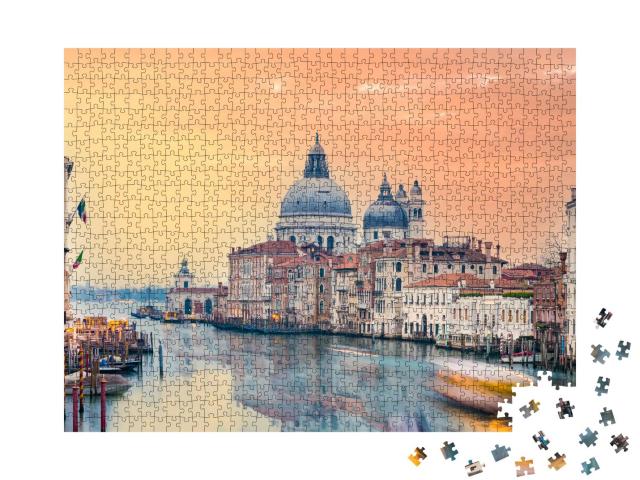 Puzzle 1000 Teile „Aussicht auf den Canal Grande und die Basilika Santa Maria Della Salute“