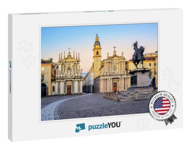 Piazza San Carlo Square & Twin Churches of Santa Cristina... Jigsaw Puzzle