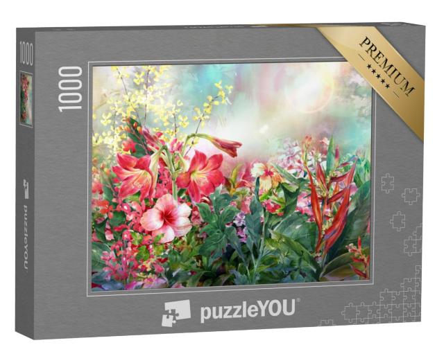 Puzzel 1000 stukjes „Boeket kleurrijke bloemen“