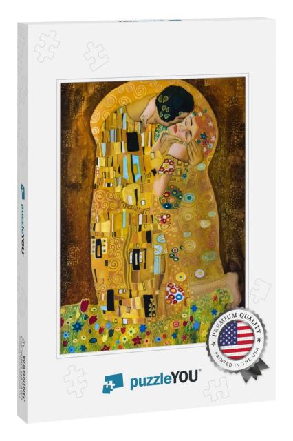 Klimt Inspired Abstract Art, Batik Painting on the Ground... Jigsaw Puzzle