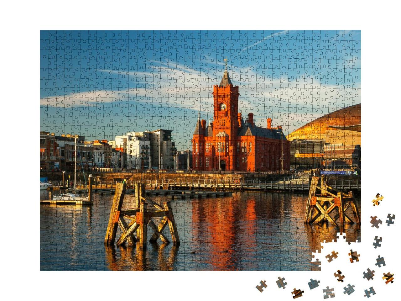 Puzzle 1000 Teile „Cardiff Bay, Cardiff, Wales, Großbritannien“