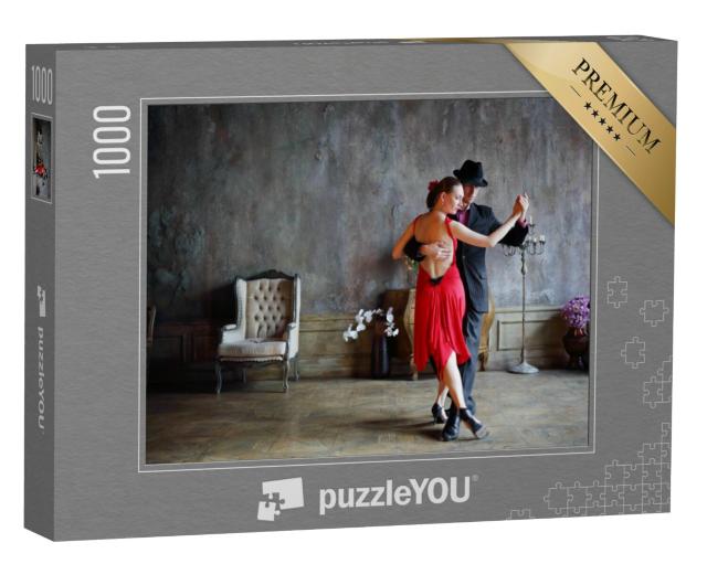 Puzzel 1000 stukjes „Tango in een rode jurk en zwart pak“