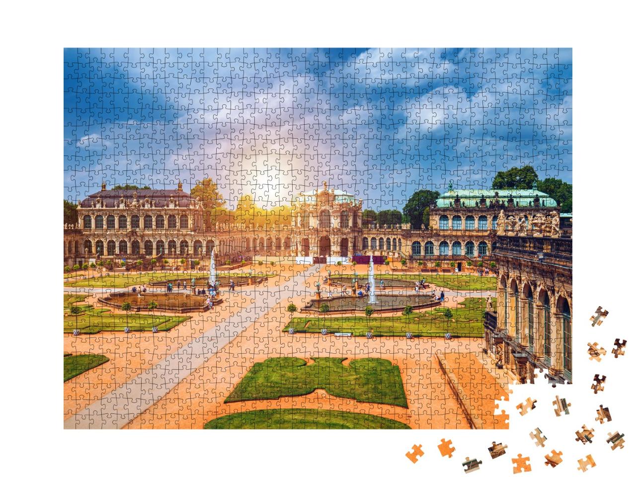 Puzzle 1000 Teile „Dresdner Zwinger, Kunsthalle von Dresden, Sachsen, Deutschland“