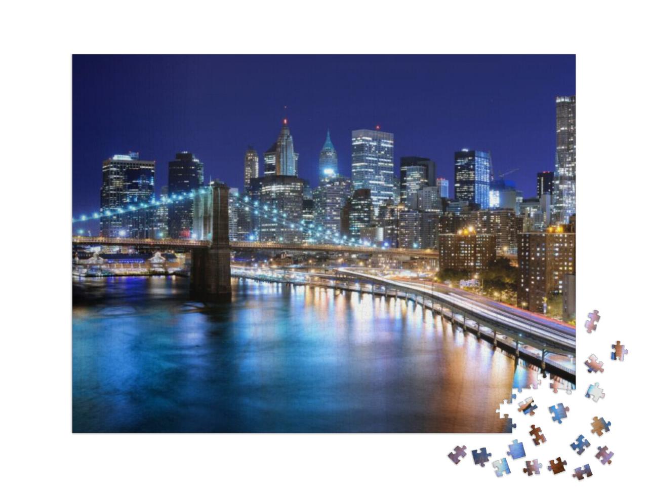 Puzzel 1000 stukjes „Skyline van het centrum van New York“