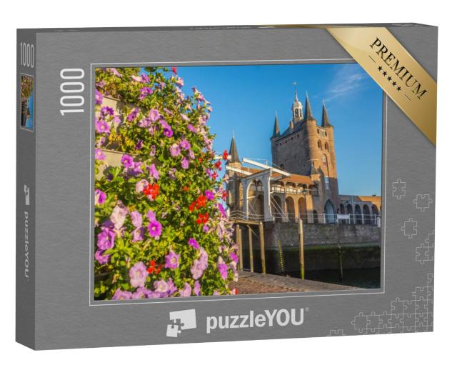 Puzzel 1000 stukjes „Toren van Zuidhavenpoort in Zierikzee, provincie Zeeland“