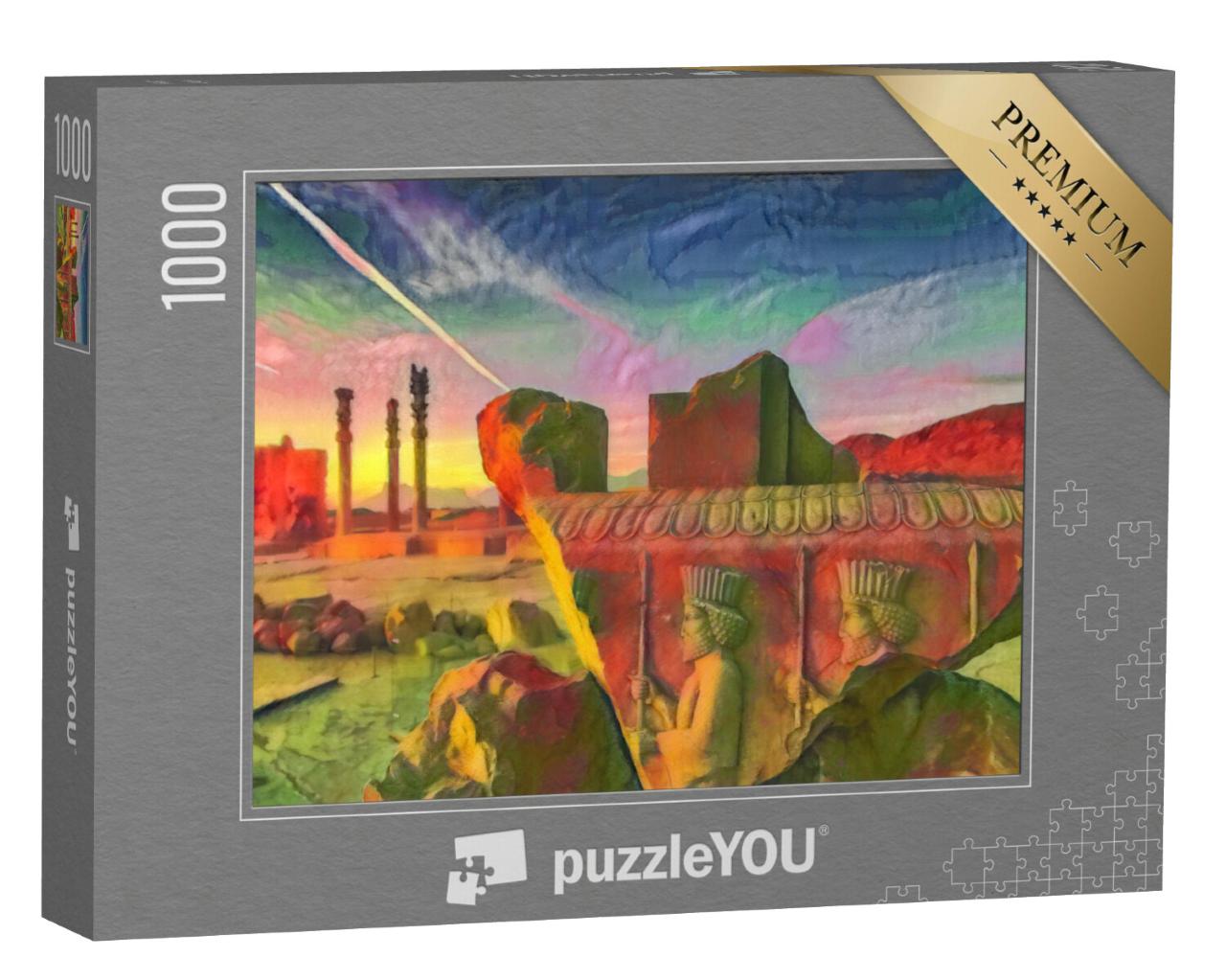 Puzzel 1000 stukjes „in de kunststijl van Franz Marc - Persepolis - Puzzelverzameling Kunstenaars & Schilderijen“