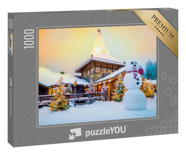Puzzle 1000 Teile „Bezauberndes Weihnachtsmanndorf in Lappland Finnland“