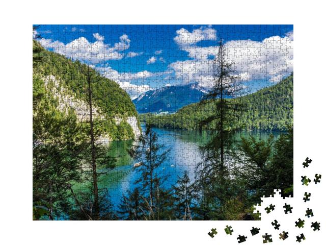 Puzzle 1000 Teile „Königssee, Berchtesgaden, Bayern, Deutschland“
