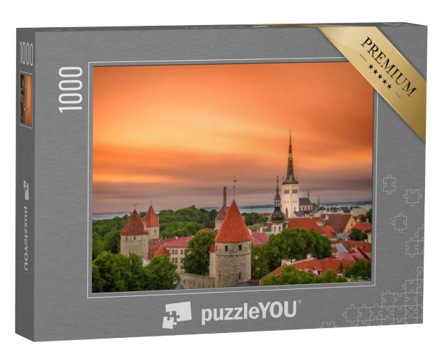 Puzzel 1000 stukjes „Iconisch uitzicht op de stad Tallinn, Estland“