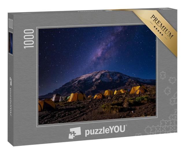 Puzzle 1000 Teile „Milchstraße über dem Kilimandscharo“
