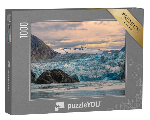 Puzzel 1000 stukjes „Zonsondergang bij Sawyer Glacier, Alaska“