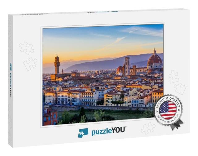 View of Florence After Sunset from Piazzale Michelangelo... Jigsaw Puzzle