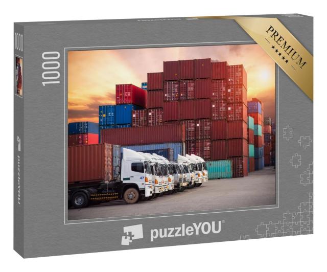 Puzzle 1000 Teile „Industriecontainer, bereit zum Verladen“