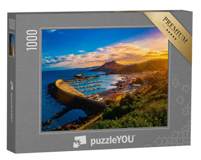 Puzzel 1000 stukjes „steegje van Castelsardo, Sardinië, Italië“