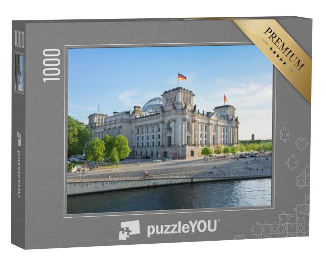 Puzzel 1000 stukjes „Reichstaggebouw en Spree in Berlijn“