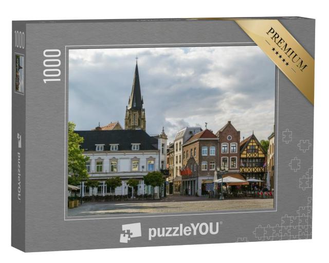 Puzzel 1000 stukjes „Uitzicht op het marktplein van Sittard“