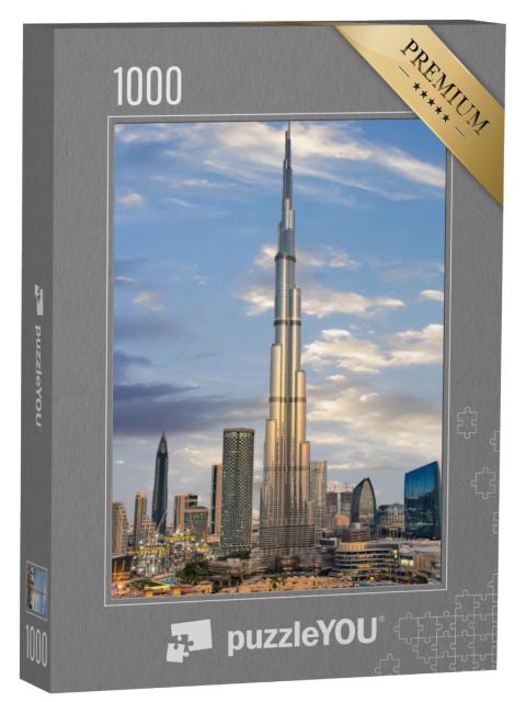 Puzzel 1000 stukjes „Futuristische skyline van Dubai, Downtown“