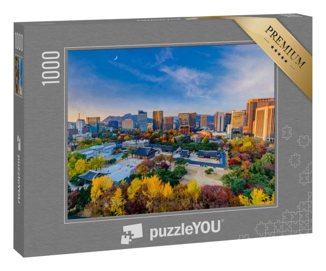 Puzzle 1000 Teile „Herbst im Deoksugung-Palast, Seoul, Südkorea“