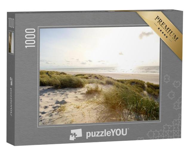 Puzzel 1000 stukjes „Avondstrand en zandduinen, Jutland Denemarken“