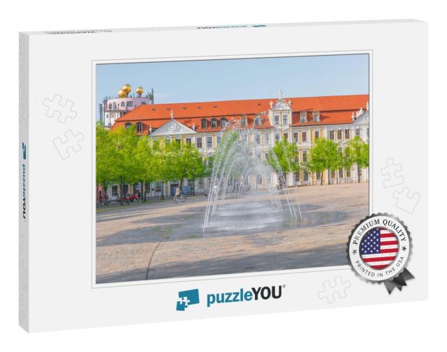 Major Square with Fountains in Magdeburg by Cathedral & G... Jigsaw Puzzle