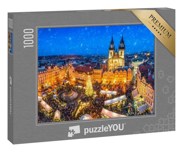 Puzzle 1000 Teile „Traditioneller Weihnachtsmarkt auf dem Altstädter Ring in Prag“