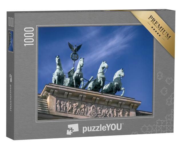 Puzzel 1000 stukjes „Quadriga op de Brandenburger Tor in Berlijn, Duitsland“