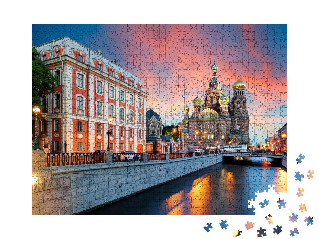 Puzzle 1000 Teile „Kirche des Erlösers, Sankt Petersburg, Russland“