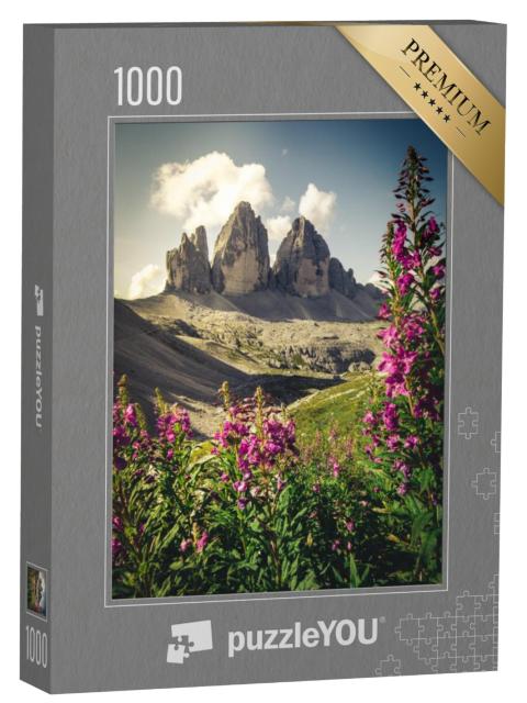 Puzzel 1000 stukjes „De drie toppen, Zuid-Tirol, Alpen, Dolomieten“