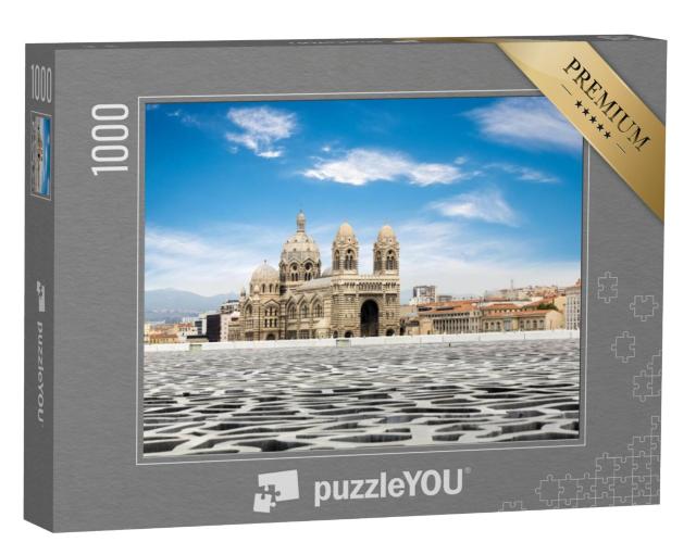 Puzzel 1000 stukjes „Cathedral de la Major, bezienswaardigheid van Marseille, Frankrijk“