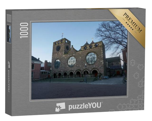 Puzzel 1000 stukjes „Enschede, Nederland, de neoromaanse Sint-Jacobskerk“