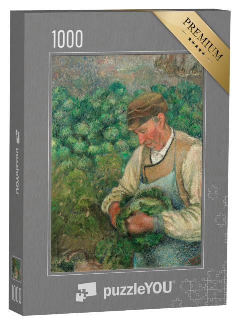 Puzzel 1000 stukjes „Camille Pissarro - De tuinman - Oude boer met kool“